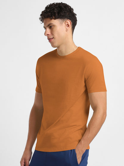47 Lycra Summer T Shirt For Men-Camel-BE3216/BR15662