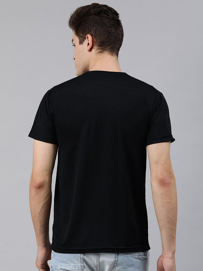 47 Lycra Summer T Shirt For Men-Black-BE3208/BR15656