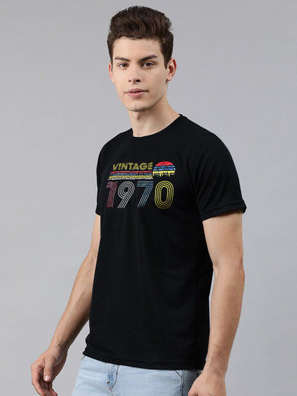 47 Lycra Summer T Shirt For Men-Black-BE3208/BR15656