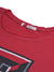 47 Raw Crew Neck Half Sleeve Tee Shirt For Men-Dark Red-BE1071