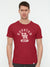 47 Raw Crew Neck Half Sleeve Tee Shirt For Men-Dark Red-BE1073
