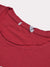 47 Raw Crew Neck Half Sleeve Tee Shirt For Men-Dark Red-BE1075