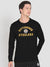 47 Single Jersey Crew Neck Long Sleeve Shirt For Men-Black with Print-BE1043
