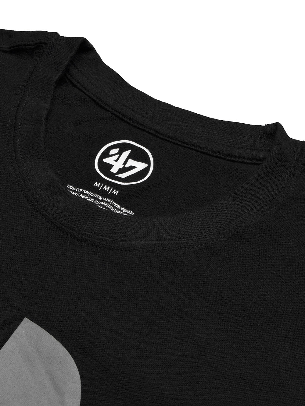 47 Single Jersey Crew Neck Tee Shirt For Men-Black with Print-BE1006/BR13246