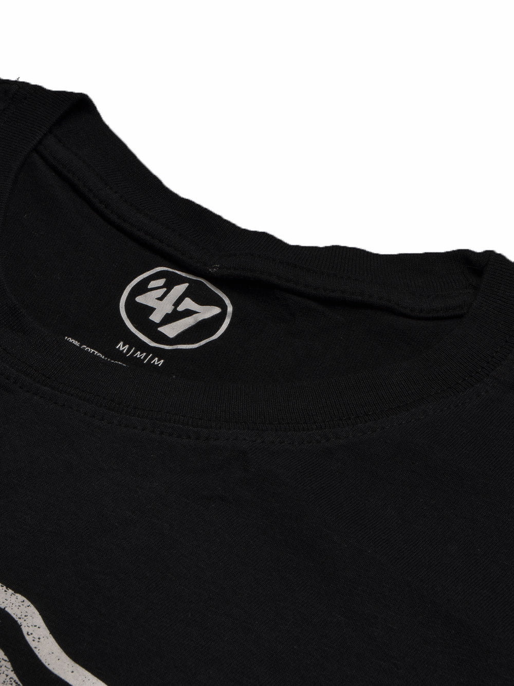 47 Single Jersey Crew Neck Tee Shirt For Men-Black with Print-BE1010