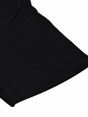 47 Single Jersey Crew Neck Tee Shirt For Men-Black with Print-BE1011