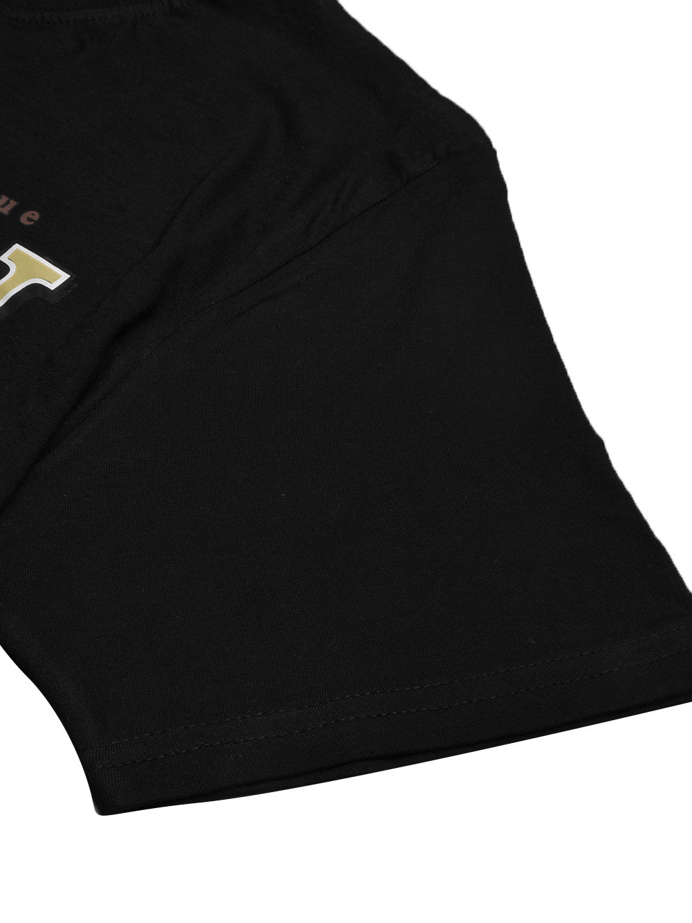 47 Single Jersey Crew Neck Tee Shirt For Men-Black with Print-BE911/BR13173