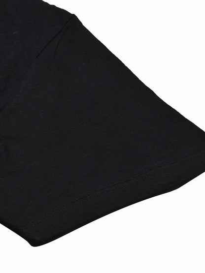 47 Single Jersey Crew Neck Tee Shirt For Men-Black with Print-BE1021/BR13256