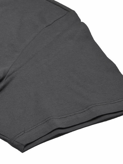 47 Single Jersey Crew Neck Tee Shirt For Men-Dark Grey with Print-BE1004/BR13244
