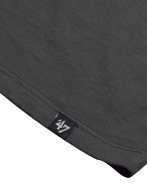 47 Single Jersey Crew Neck Tee Shirt For Men-Dark Grey with Print-BE1005/BR13245