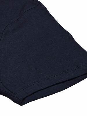 47 Single Jersey Crew Neck Tee Shirt For Men-Dark Navy with Print-BE1016