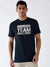 47 Single Jersey Crew Neck Tee Shirt For Men-Dark Navy with Print-BE1027