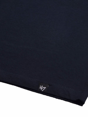 47 Single Jersey Crew Neck Tee Shirt For Men-Dark Navy with Print-BE1027