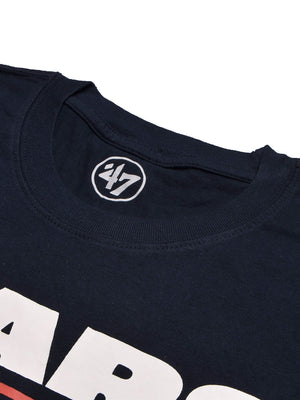 47 Single Jersey Crew Neck Tee Shirt For Men-Dark Navy with Print-BE1029