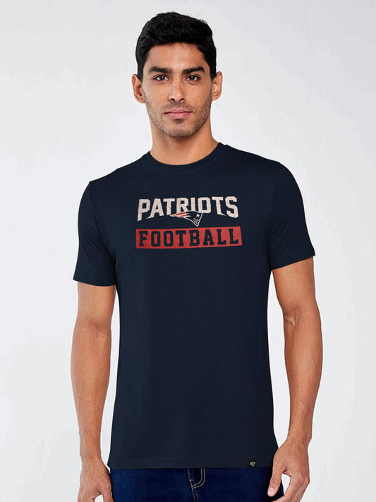 47 Single Jersey Crew Neck Tee Shirt For Men-Dark Navy with Print-BE1127