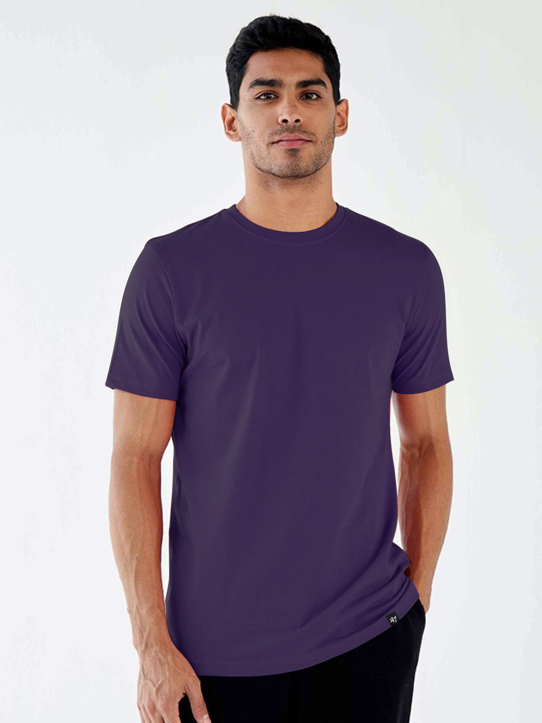 Men's top crewneck T-shirt purple offers