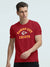 47 Single Jersey Crew Neck Tee Shirt For Men-Red with Print-BE1030