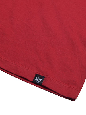 47 Single Jersey Crew Neck Tee Shirt For Men-Red with Print-BE1030