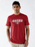 47 Single Jersey Crew Neck Tee Shirt For Men-Red with Print-BE1031