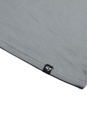 47 Single Jersey Crew Neck Tee Shirt For Men-Slate Grey with Print-BE908/BR13170