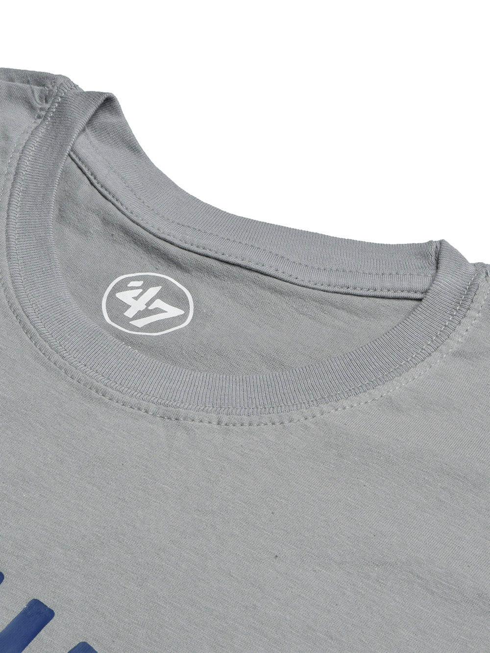 47 Single Jersey Crew Neck Tee Shirt For Men-Slate Grey with Print-BE912