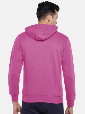 NK Fleece Zipper Hoodie For Men-Magenta-SP6224/SP52