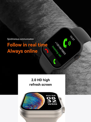 S8 Ultra Max Series 8 Smart Watch Ultra Ai Voice Watch 2.0 Inch Bluetooth Call Wireless Charging Watch-Orange-BE1863/BR14032