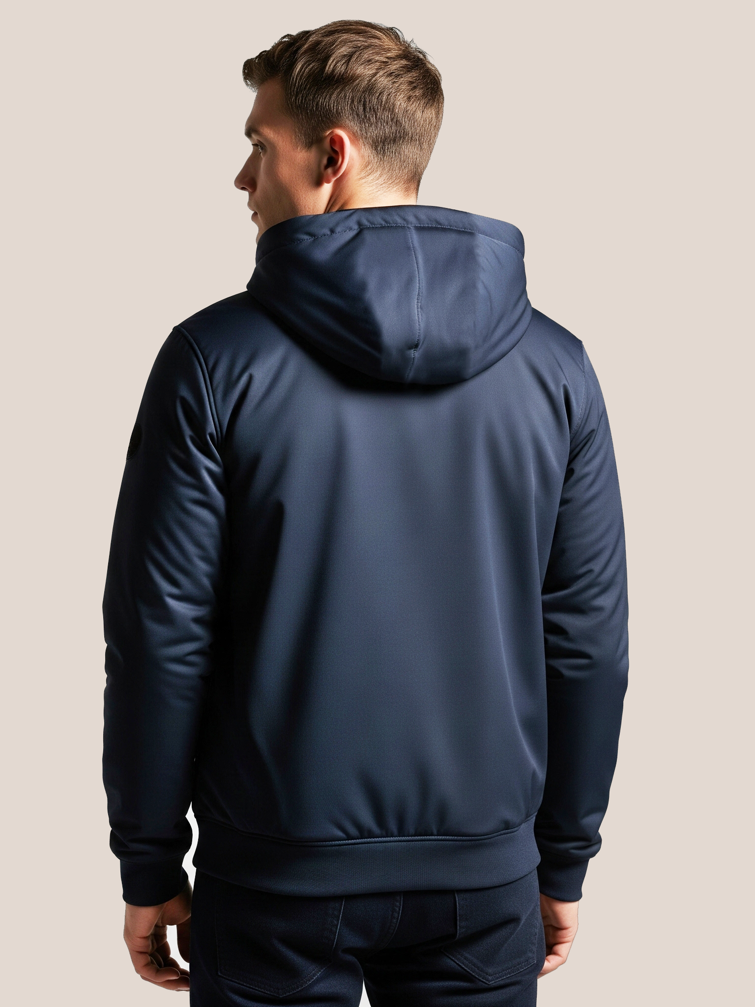 Payper Zipper Puffer Hoodie For Men-Dark Navy-PH02