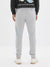 NK Fleece Gathering Bottom Trouser For Men-Grey Melange-SP528