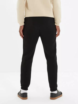 NK Terry Fleece Gathering Bottom Trouser For Men-Black-RT1585