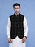 Zara Man Herringbone Waistcoat For Men-Black With Check-NA13477/SP28