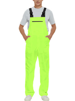 Wellwork Cargo Work Dungarees Basic Parachute Work Suit For Men-Neon Green-SP3360