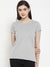 Knight Wear Crew Neck T Shirt For Women-Grey Melange-SP2834