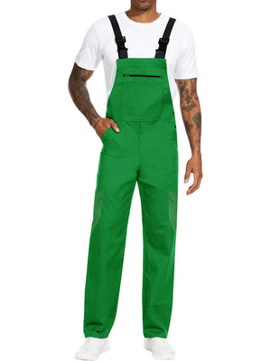 Wellwork Cargo Work Dungarees Basic Parachute Work Suit For Men-Green-SP3353