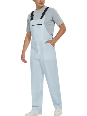 Wellwork Cargo Work Dungarees Basic Parachute Work Suit For Men-Slate Blue-SP3356