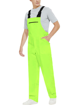 Wellwork Cargo Work Dungarees Basic Parachute Work Suit For Men-Neon Green-SP3360