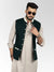 Premium Quality Stylish Velvet Waistcoat For Men-Dark Green-SP2785