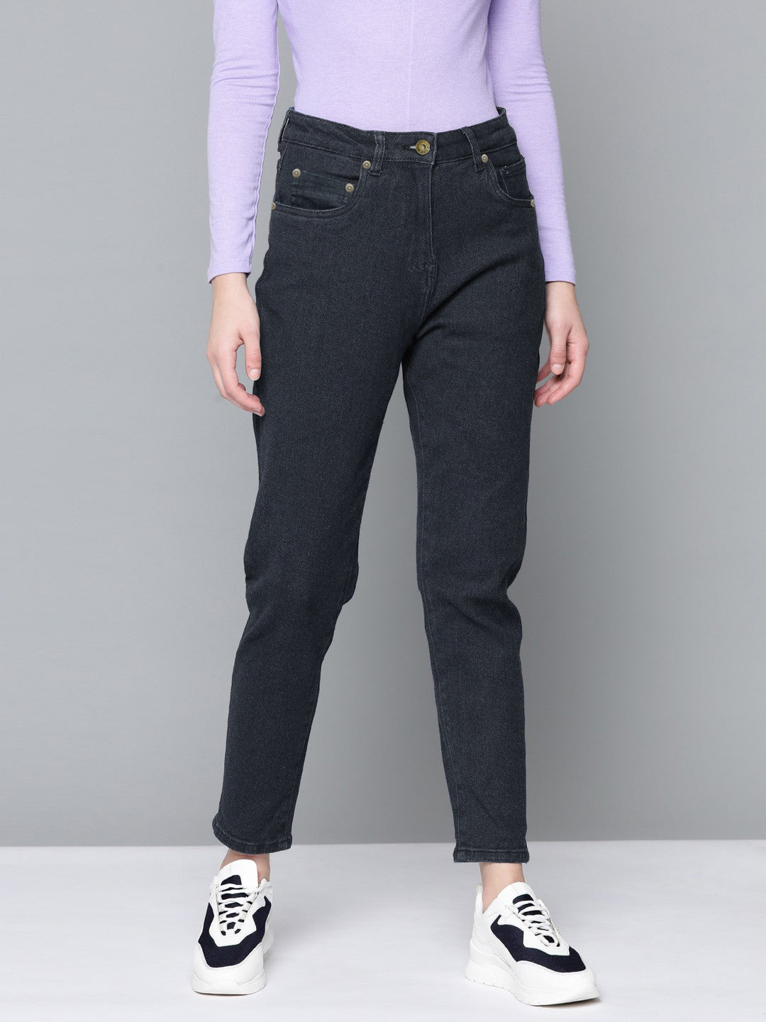 Lee Slim Fit Stretchable Denim For Ladies-Navy Noise-SP2772