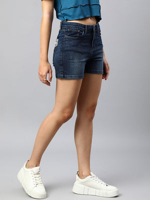 NXT Denim Short For Ladies-Navy Faded-SP2436