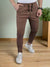 Louis Vicaci Slim Fit Lycra Trouser Pent For Men-Brown-SP2742