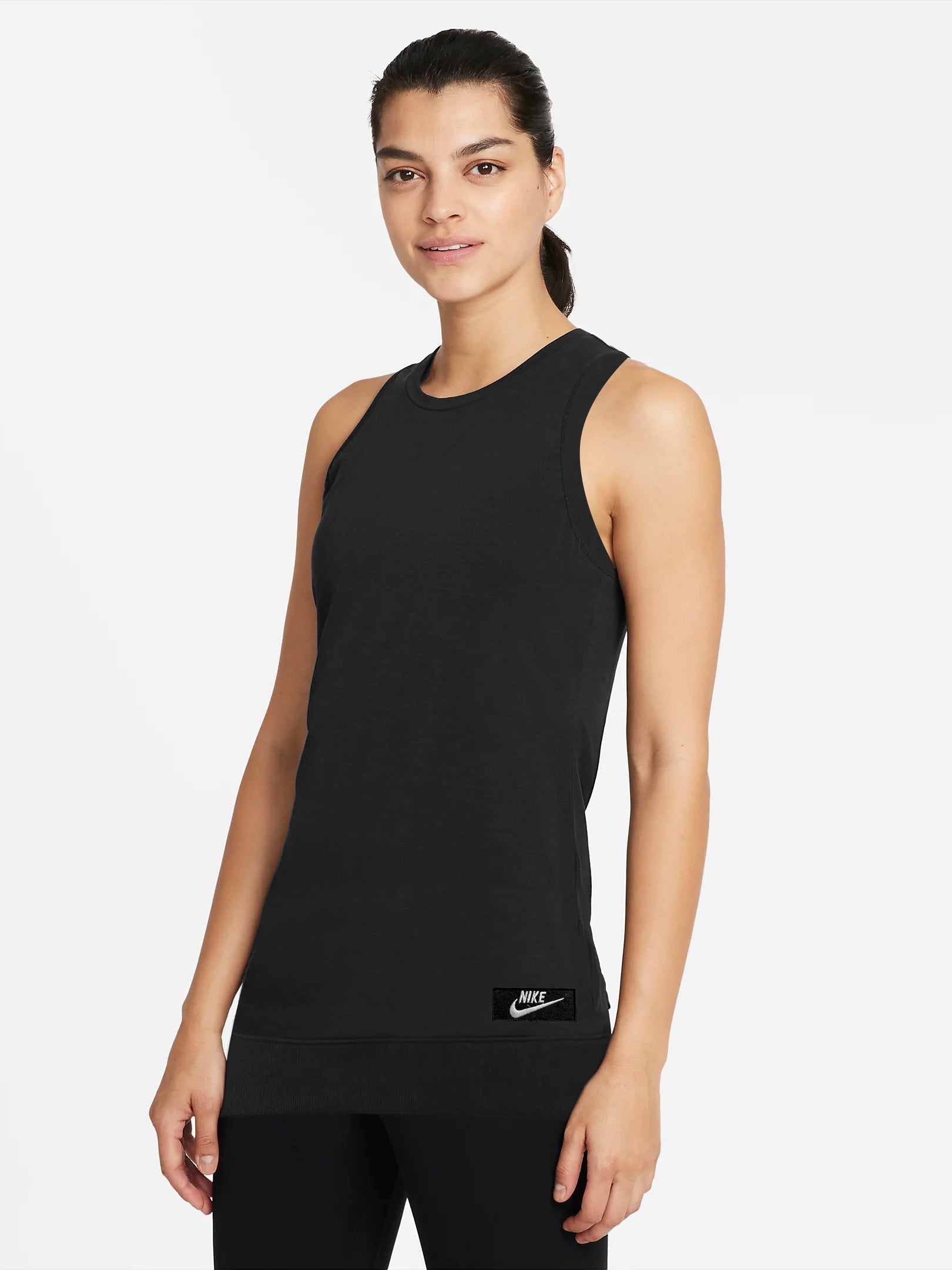 NK Terry Fleece Sleeveless Sweatshirt For Ladies-Black-SP371/RT1398