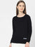 NYC Polo Crew Neck Fleece Sweatshirt For Ladies-Black-SP3368