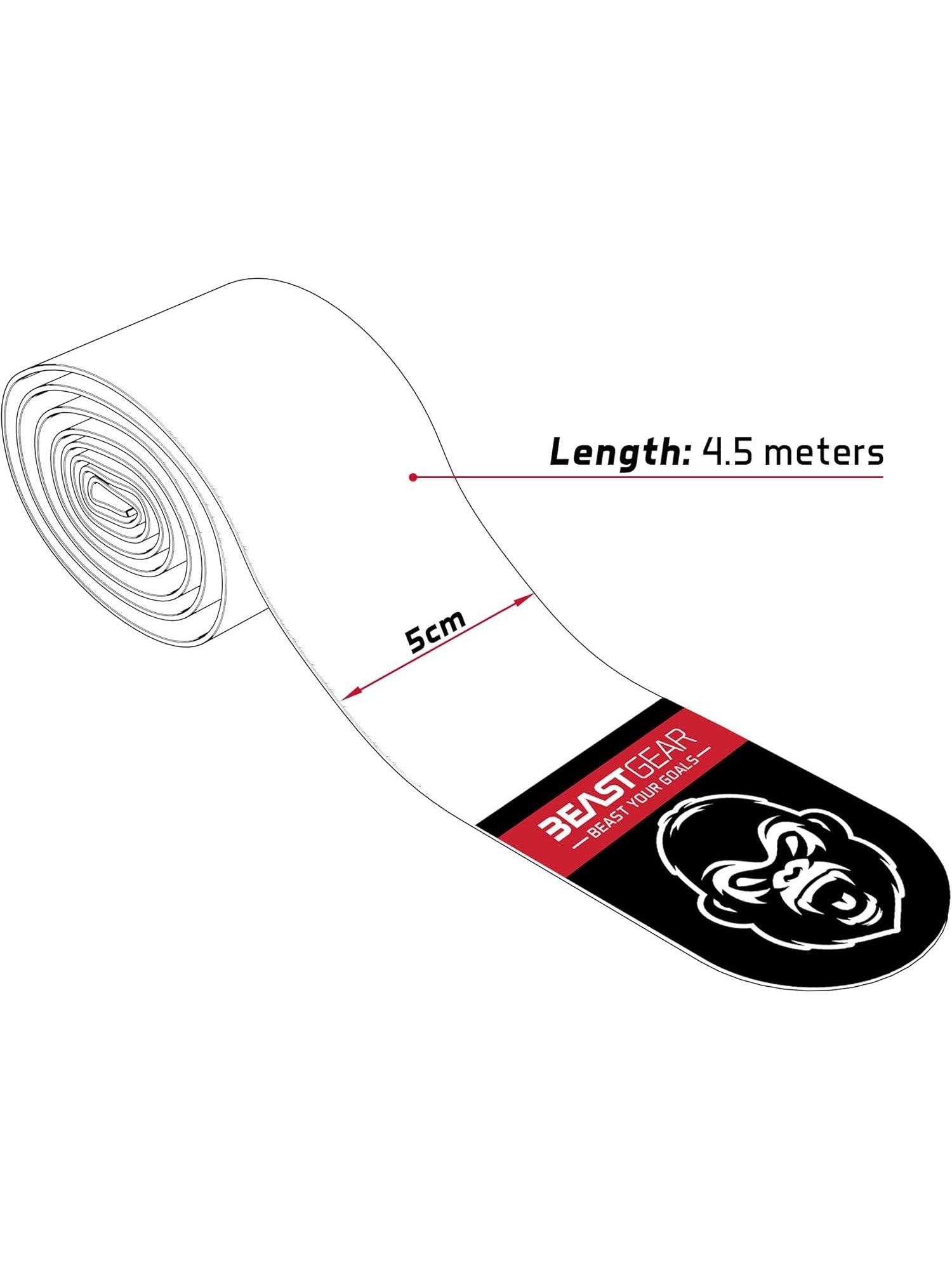 Beast Gear Boxing Wraps-Hand Gloves for Kickboxing Pair-LV435