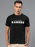47 Single Jersey Crew Neck Tee Shirt For Men-Black with Print-SP1963