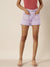 Auss & Co Denim Short For Ladies-Purple Faded-SP2430