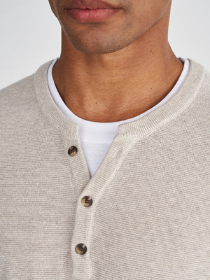 Full Fashion Henley Collar Wool Sweater For Men-Off White-SP1106/RT2248