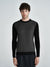 Full Fashion Crew Neck Wool Sweater For Men-Black With Allover Dots-SP1110/RT2251