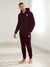 Louis Vicaci Lightning Flash Zipper Hooded Training Tracksuit For Men-Dark Maroon-RT1161