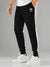 ADS Fleece Jogger Sweatpant For Men-Black with Grey Melange Panel-BE2606