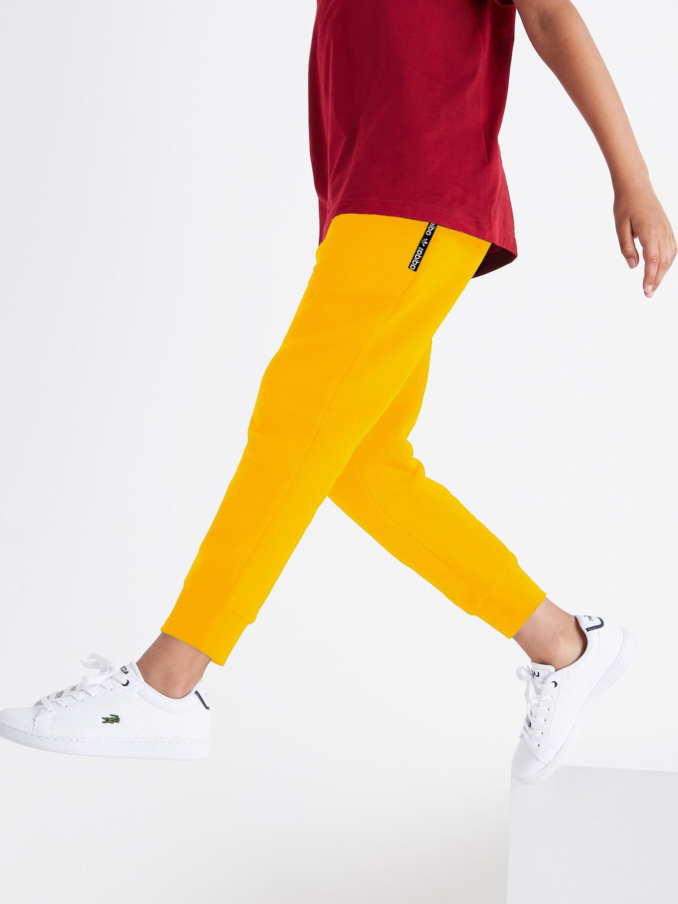 ADS Fleece Slim Fit Jogger Trouser For Kids-Yellow-SP889
